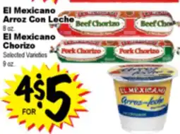 Superior Grocers El Mexicano Arroz Con Leche 8 oz. El Mexicano Chorizo 9 oz offer