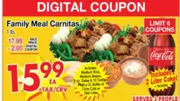 Superior Grocers Family Meals Carnitas offer