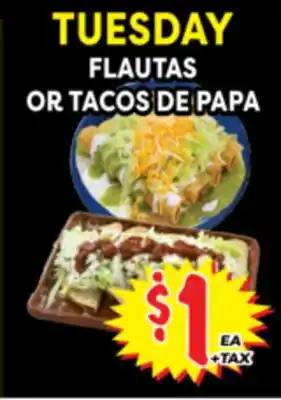Superior Grocers FLAUTAS OR TACOS DE PAPA offer