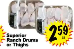 Superior Grocers Ranch Drums or Thighs offer