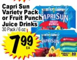 Superior Grocers Capri Sun Variety Pack or Fruit Punch Juice Drinks offer