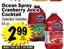 Superior Grocers Ocean Spray Cranberry Juice Cocktail offer