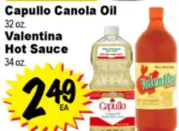 Superior Grocers Capullo Canola Oil 32 oz. Valentina Hot Sauce 34 oz offer