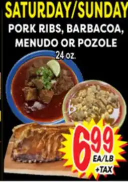 Superior Grocers PORK RIBS, BARBACOA, MENUDO OR POZOLE offer