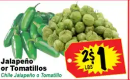 Superior Grocers Jalapeño or Tomatillos offer