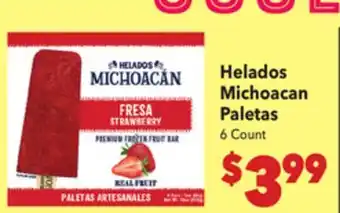 Vallarta Supermarkets Helados Michoacan Paletas offer
