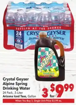 Vallarta Supermarkets Crystal Geyser Alpine Spring Drinking Water offer