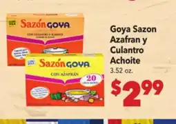 Vallarta Supermarkets Goya Sazon Azafran y Culantro Achoite offer