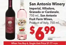 Vallarta Supermarkets San Antonio Winery offer