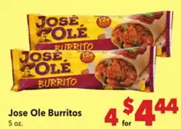 Vallarta Supermarkets Jose Ole Burritos offer