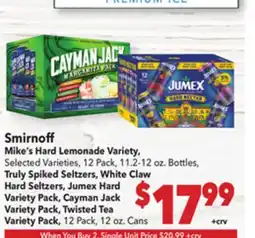 Vallarta Supermarkets Smirnoff Mike's Hard Lemonade Variety offer