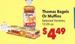 Vallarta Supermarkets Thomas Bagels Or Muffins offer