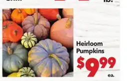 Vallarta Supermarkets Heirloom Pumpkins offer