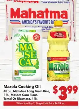 Vallarta Supermarkets Mazola Cooking Oil offer