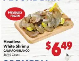 Vallarta Supermarkets Headless White Shrimp / CAMARON BLANCO offer