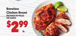 Vallarta Supermarkets Boneless Chicken Breast / PECHUGA DE POLLO SIN HUESO offer