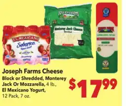 Vallarta Supermarkets Joseph Farms Cheese offer