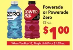 Vallarta Supermarkets Powerade or Powerade Zero offer