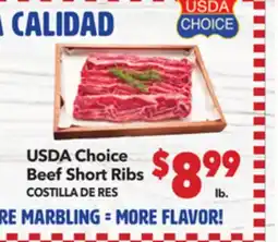 Vallarta Supermarkets USDA Choice Beef Short Ribs | COSTILLA DE RES offer