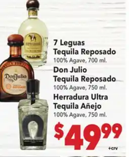 Vallarta Supermarkets 7 Leguas Tequila Reposado offer