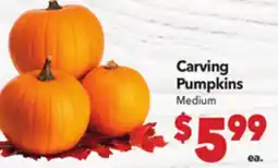 Vallarta Supermarkets Carving Pumpkins offer