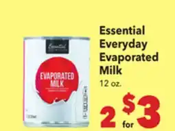 Vallarta Supermarkets Essential Everyday Evaporated Milk offer