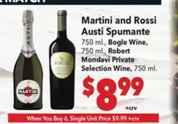 Vallarta Supermarkets Martini and Rossi Austi Spumante offer