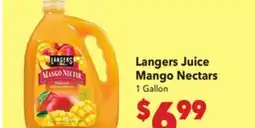 Vallarta Supermarkets Langers Juice Mango Nectars offer