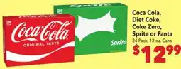 Vallarta Supermarkets Coca Cola, Diet Coke, Coke Zero, Sprite or Fanta offer