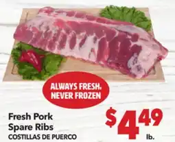 Vallarta Supermarkets Fresh Pork Spare Ribs / COSTILLAS DE PUERCO offer