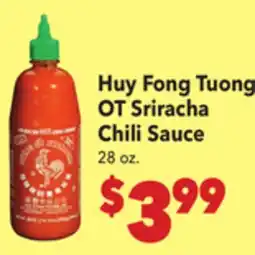 Vallarta Supermarkets Huy Fong Tuong OT Sriracha Chili Sauce offer