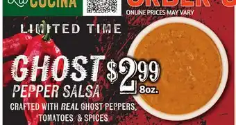 Vallarta Supermarkets GHOST PEPPER SALSA offer