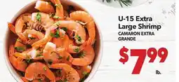 Vallarta Supermarkets U-15 Extra Large Shrimp / CAMARON EXTRA GRANDE offer