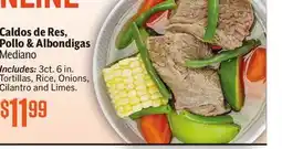Vallarta Supermarkets Caldos de Res, Pollo & Albondigas offer