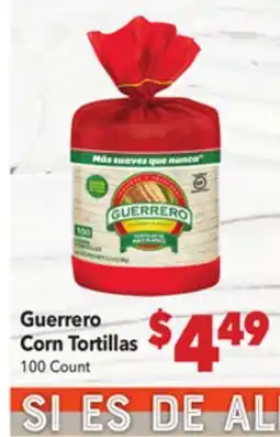 Vallarta Supermarkets Guerrero Corn Tortillas offer