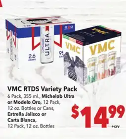 Vallarta Supermarkets VMC RTDS Variety Pack offer
