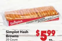 Vallarta Supermarkets Simplot Hash Browns offer