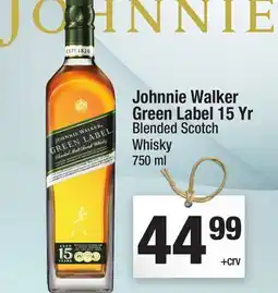 Super King Markets Johnnie Walker Green Label 15 Yr Blended Scotch Whisky offer