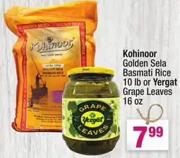Super King Markets Kohinoor Golden Sela Basmati Rice 10 lb or Yergat Grape Leaves 16 oz offer