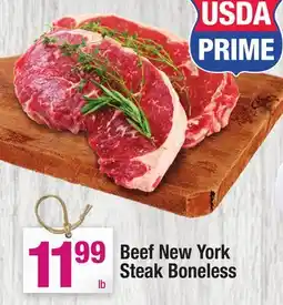 Super King Markets Beef New York Steak Boneless offer