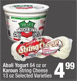 Super King Markets Abali Yogurt 64 oz or Karoun String Cheese 13 oz offer