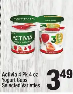 Super King Markets Activia 4 Pk 4 oz Yogurt Cups offer