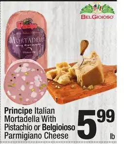 Super King Markets Principe Italian Mortadella With Pistachio or Belgioioso Parmigiano Cheese offer