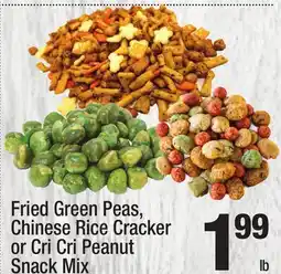 Super King Markets Fried Green Peas, Chinese Rice Cracker or Cri Cri Peanut Snack Mix offer