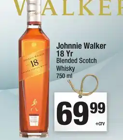 Super King Markets Johnnie Walker 18 Yr Blended Scotch Whisky offer