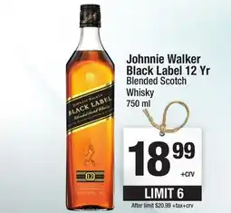 Super King Markets Johnnie Walker Black Label 12 Yr Blended Scotch Whisky offer