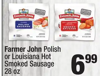 Super King Markets Farmer John Polish or Louisiana Hot Smoked Sausage offer