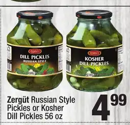Super King Markets Zergüt Russian Style Pickles or Kosher Dill Pickles offer
