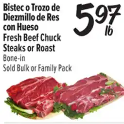 El Super Fresh Beef Chuck Steaks or Roast Bone-in offer
