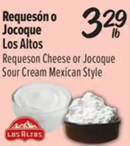 El Super Requeson Cheese or Jocoque Sour Cream Mexican Style offer